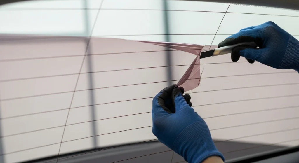 removing window tint from car windows
